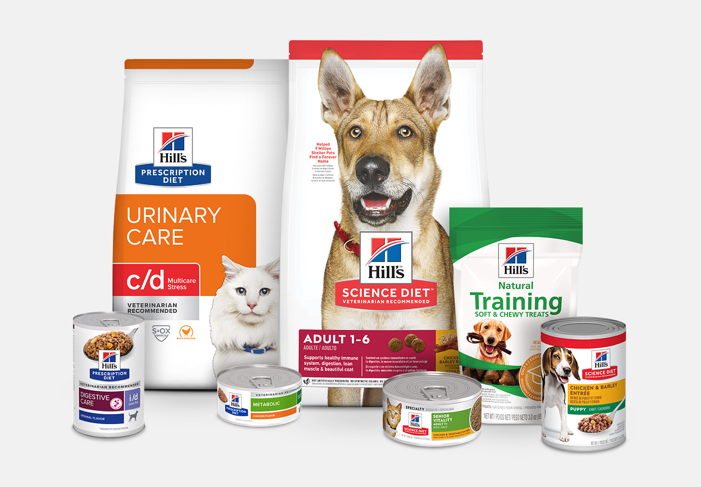 Productos Hill's Pet de alimento para perros y gatos
