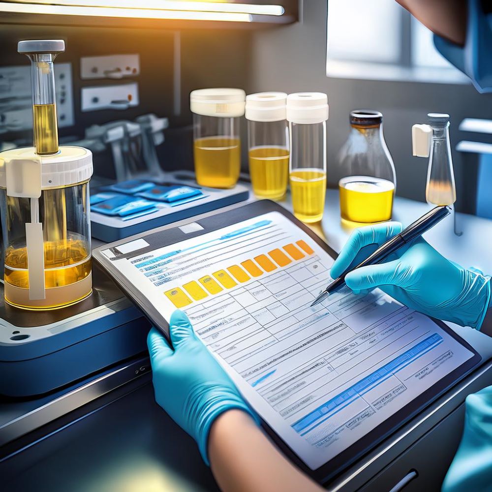 Análisis de pruebas de orina para descartar enfermedad renal en perros